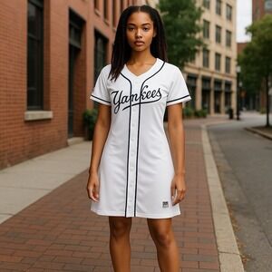 Cooperstown Collection New York Yankees Jersey Dress Women's Size Medium NWOT